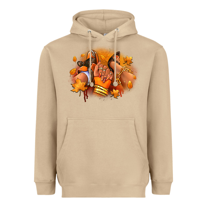 Fall Sneaker And Heel Afro Woman Heavyweight Hoodie by RanaPortraitStore | Teevron