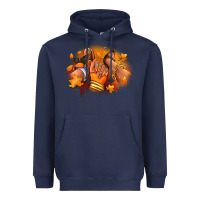 Navy Fall sneaker and heel afro woman Heavyweight Hoodie - RanaPortraitStore