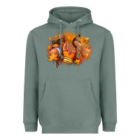 Sage Fall sneaker and heel afro woman Heavyweight Hoodie - RanaPortraitStore