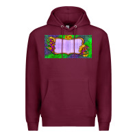 Burgundy custom halloween lightning bolt license plate Premium Hoodie - BundleAndBundleShop