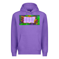 Purple custom halloween lightning bolt license plate Premium Hoodie - BundleAndBundleShop