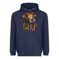 Navy Hay Fall heifer Heavyweight Hoodie - RanaPortraitStore