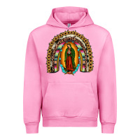 Fuchsia Pink our lady of Guadalupe rainbow Urban Hoodie - JahusDesignShop
