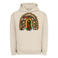 Pigment French Oak our lady of Guadalupe rainbow Urban Hoodie - JahusDesignShop