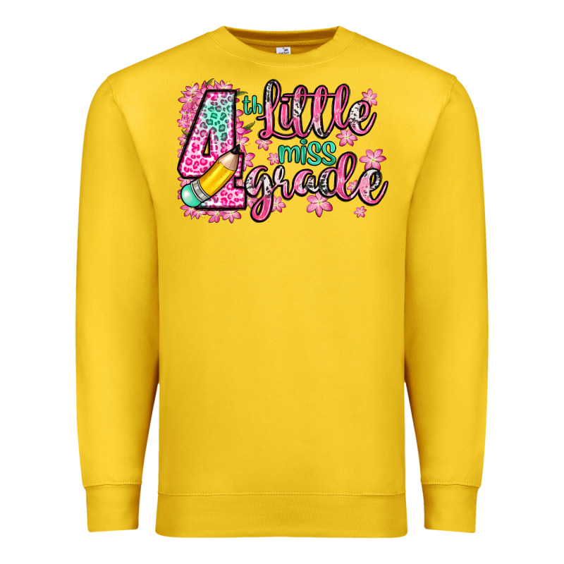 Little Miss 4th Grade Premium Sweatshirt by Zillion Design Studio | Teevron
