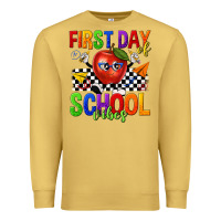 Antique Gold first day of school vibes Premium Sweatshirt - texasbilliewilder