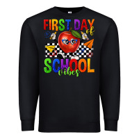 Black first day of school vibes Premium Sweatshirt - texasbilliewilder