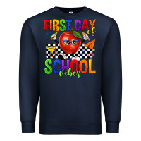 Navy first day of school vibes Premium Sweatshirt - texasbilliewilder