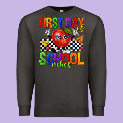 First Day Of School Vibes Premium Sweatshirt Designed By Texasbilliewilder