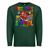 Sports Green first day of school vibes Premium Sweatshirt - texasbilliewilder