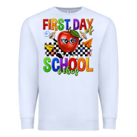White first day of school vibes Premium Sweatshirt - texasbilliewilder