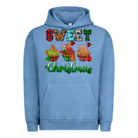 Pigment Pebble Blue sweet Christmas with cupcake Urban Hoodie - AdoDesignShop