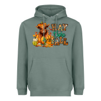 Sage Hay there Fall pumpkin heifer Heavyweight Hoodie - RanaPortraitStore