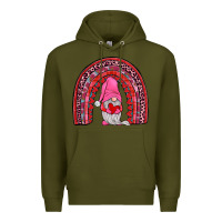 Army Green valentines gnomies rainbow Premium Hoodie - JahusDesignShop