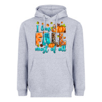 Heather Grey I love Fall most of all Heavyweight Hoodie - RanaPortraitStore