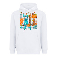 White I love Fall most of all Heavyweight Hoodie - RanaPortraitStore