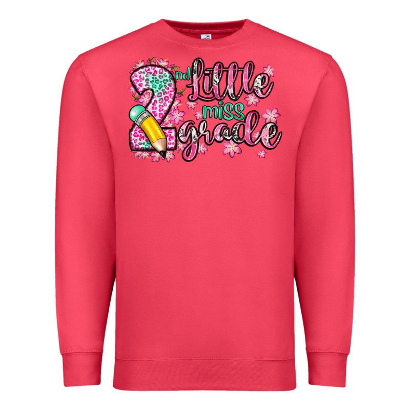 Little Miss 2nd Grade Premium Sweatshirt by Zillion Design Studio | Teevron