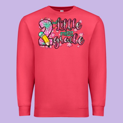 Little Miss 2nd Grade Premium Sweatshirt Designed By Zillion Design Studio