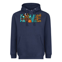 Navy Love Thanksgivings Turkey Heavyweight Hoodie - RanaPortraitStore