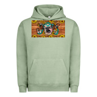 Pigment Oil Green joy license plate Urban Hoodie - Artiststas