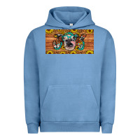 Pigment Pebble Blue joy license plate Urban Hoodie - Artiststas