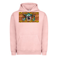 Pigment Salmon joy license plate Urban Hoodie - Artiststas
