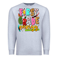 Heather Grey first grade energy Premium Sweatshirt - texasbilliewilder