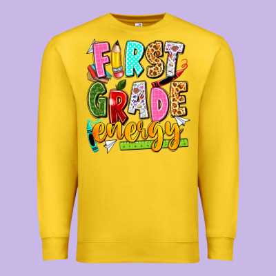 First Grade Energy Premium Sweatshirt Designed By Texasbilliewilder