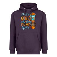 Plum Just a girl who loves pumpkin spice Heavyweight Hoodie - RanaPortraitStore