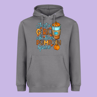 Heavyweight Hoodie Just a girl who loves pumpkin spice
