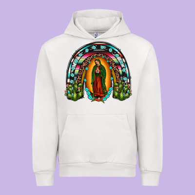 Our Lady Of Guadalupe Rainbow Urban Hoodie Designed By Jahusdesignshop