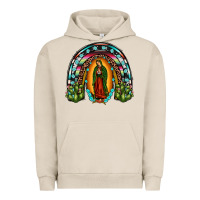 Pigment French Oak our lady of guadalupe rainbow Urban Hoodie - JahusDesignShop