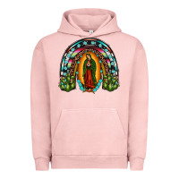 Pigment Salmon our lady of guadalupe rainbow Urban Hoodie - JahusDesignShop