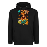 Black Hay there Fall pumpkin heifer Heavyweight Hoodie - RanaPortraitStore