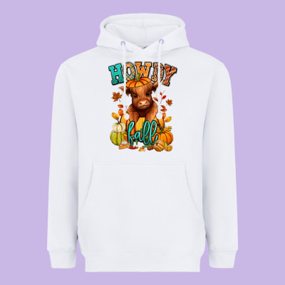 Heavyweight Hoodie Hay there Fall pumpkin heifer
