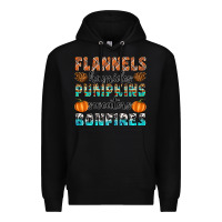 Black Flannels Hayrides Pumpkins Sweaters Bonfires Premium Hoodie - Artiststas