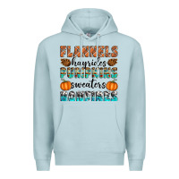 Blue Mist Flannels Hayrides Pumpkins Sweaters Bonfires Premium Hoodie - Artiststas