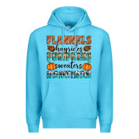 Ocean Blue Flannels Hayrides Pumpkins Sweaters Bonfires Premium Hoodie - Artiststas