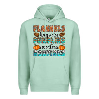 Seafoam Flannels Hayrides Pumpkins Sweaters Bonfires Premium Hoodie - Artiststas