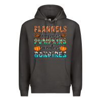 Smoke Flannels Hayrides Pumpkins Sweaters Bonfires Premium Hoodie - Artiststas
