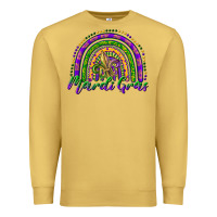 Antique Gold mardi gras rainbow and fleur de lis Premium Sweatshirt - RanaPortraitStore
