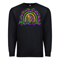 Black mardi gras rainbow and fleur de lis Premium Sweatshirt - RanaPortraitStore