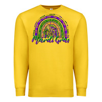 Lemon mardi gras rainbow and fleur de lis Premium Sweatshirt - RanaPortraitStore