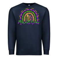 Navy mardi gras rainbow and fleur de lis Premium Sweatshirt - RanaPortraitStore