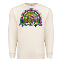 Sandshell mardi gras rainbow and fleur de lis Premium Sweatshirt - RanaPortraitStore