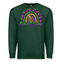 Sports Green mardi gras rainbow and fleur de lis Premium Sweatshirt - RanaPortraitStore
