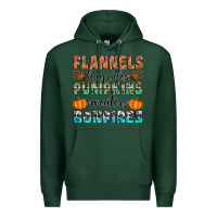 Sports Green Flannels Hayrides Pumpkins Sweaters Bonfires Premium Hoodie - Artiststas