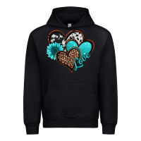 Black love turquoise hearts Urban Hoodie - Jasminsmagicworld