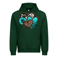 Forest Green love turquoise hearts Urban Hoodie - Jasminsmagicworld