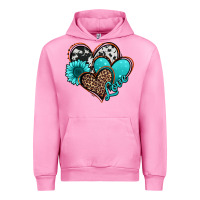 Fuchsia Pink love turquoise hearts Urban Hoodie - Jasminsmagicworld